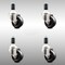 Service Caster 3 Inch 316SS Soft Rubber Wheel Swivel 1-3/8 Inch Expanding Stem Caster Set SCC SCC-SS316EX20S314-SRS-138-4 - alternate 2